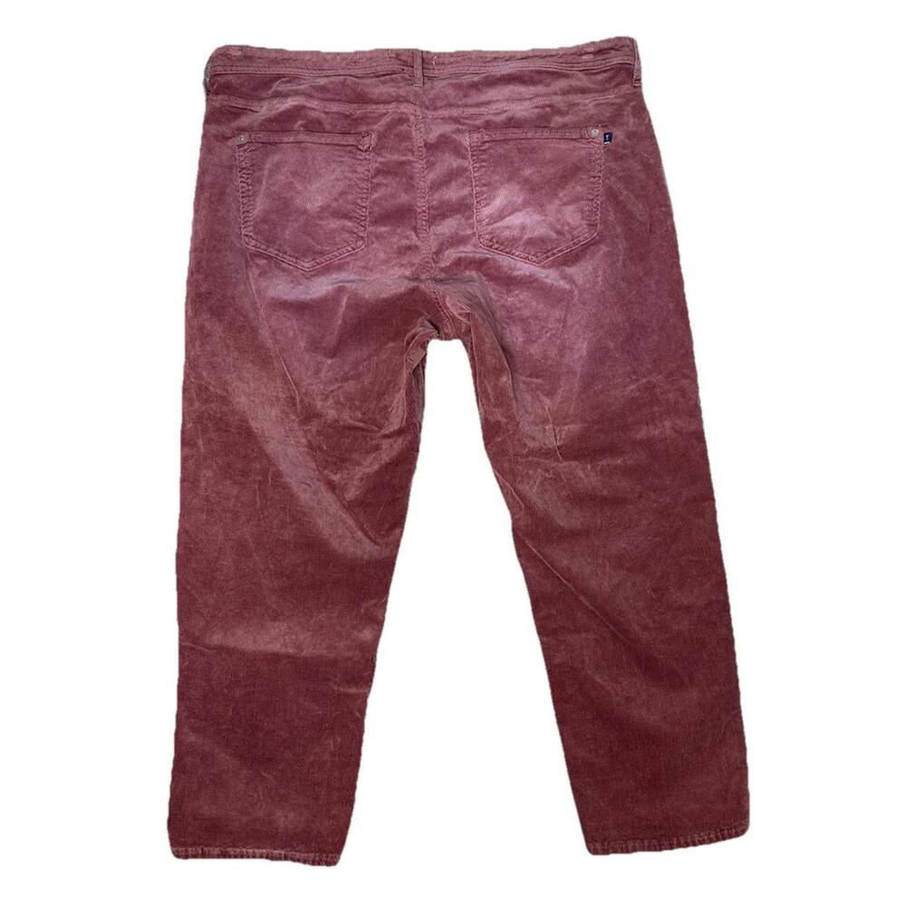 Anthropologie Pilcro Slim Boyfriend Crop 20W Plus Corduroy Jeans Wine Stretch - Picture 4 of 9